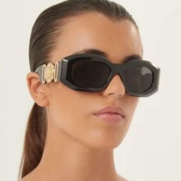 NEW VERSACE UNISEX SUNGLASSES VE4425U GB1/87 MOD VE4425U BLACK - Picture 4 of 12